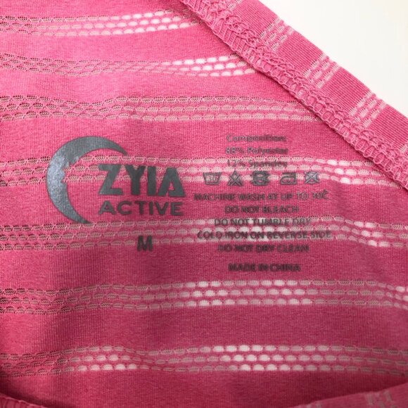 Zyia Nimbus Split Back Tank Size M Pink Stripe - Picture 6 of 6